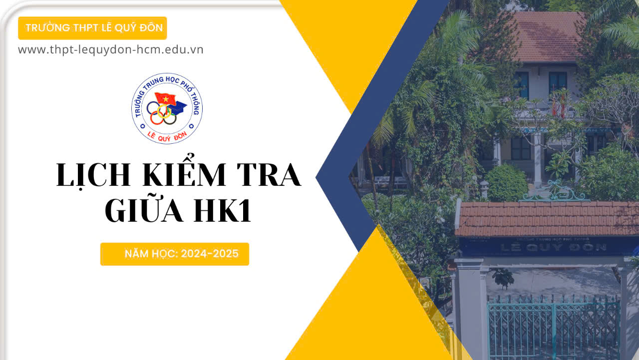  Lịch kiểm tra giữa HKI năm học 2024- 2025