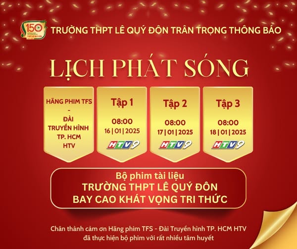 Bộ phim tài liệu TRƯỜNG THPT LÊ QUÝ ĐÔN - BAY CAO KHÁT VỌNG TRI THỨC