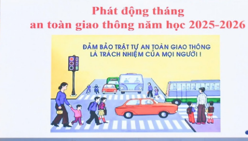 Lễ phát động học sinh chấp hành pháp luật về phòng, chống ma túy và tháng an toàn giao thông cho học sinh đến trường năm học 2025 – 2026