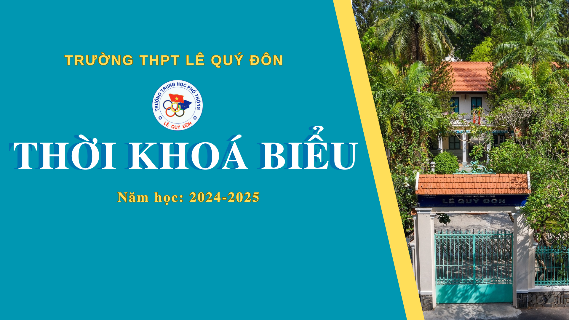 Thời khóa biểu toàn trường áp dụng từ ngày 09/9/2024