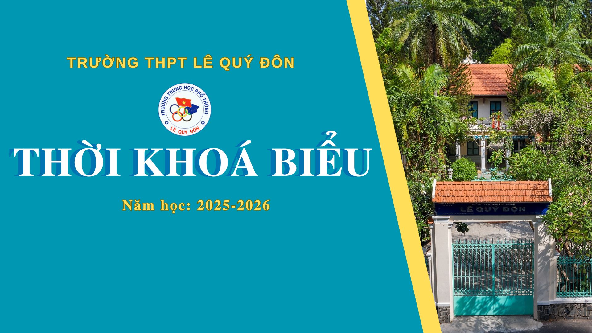 Thời khóa biểu toàn trường áp dụng từ ngày 29/9/2025